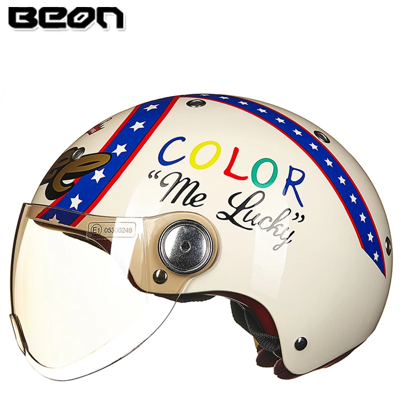 Новые винтажные Beon мотоциклетный шлем мотоцикла vespa casco capacete открытым лицом capacetes motociclistas B110A - Цвет: a5