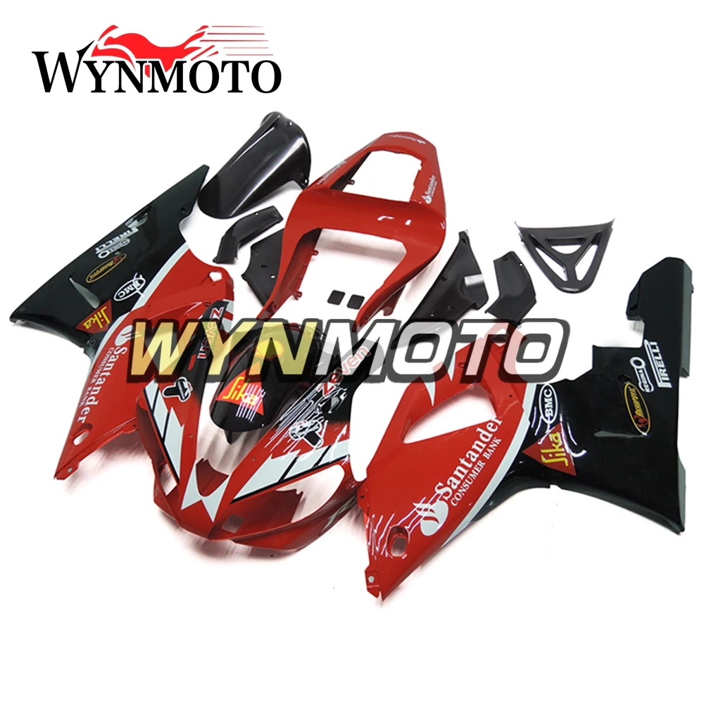 

Пластмассовые обтекатели ABS для Yamaha YZF1000 R1 2000 2001 00 01, комплект обтекателей для кузова мотоцикла Carenes, красный, черный, Новинка