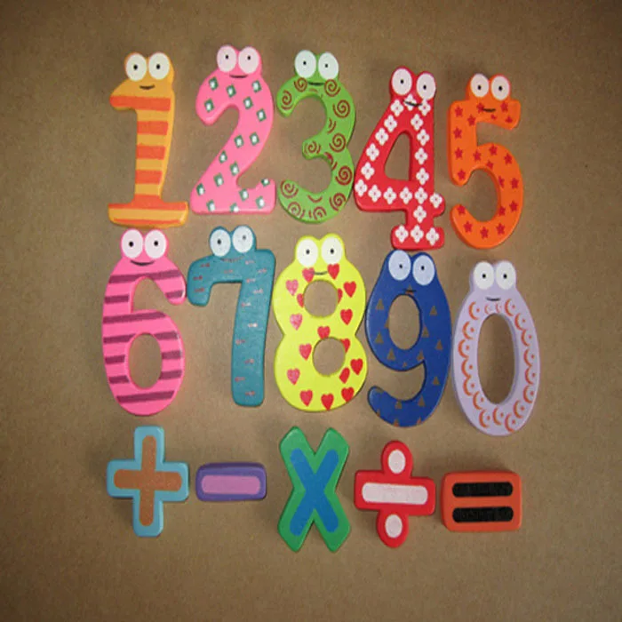 Магнитные деревянные номера, математика набор цифровой Детские развивающие игрушки /