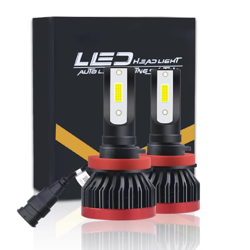 

2pcs H7 H4 H11 Mini LED Headlight Bulb 12000LM 6000K Car Lights 1860 Chip DOB Headlamp 12v 24v Car Styling for BMW for Kia