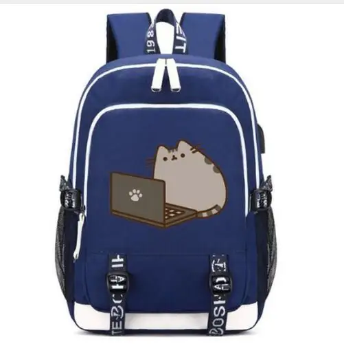 as pictures Neko Atsume кулинарный кот рюкзак Единорог Рюкзак сумка с usb зарядным портом и замком/наушники дорожная школьная сумка - Цвет: as pictures