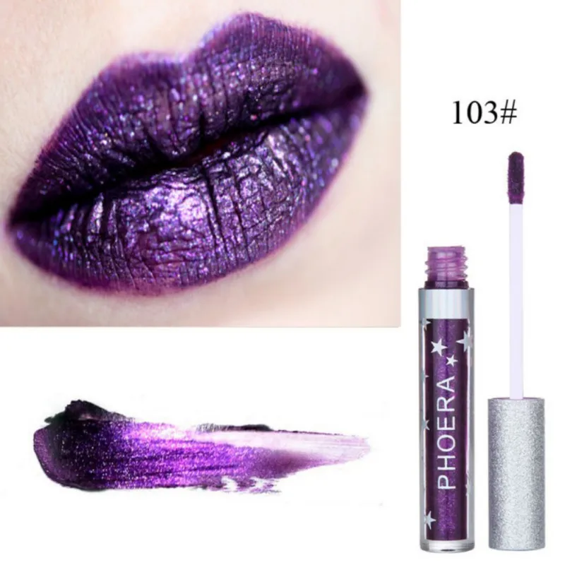 

2018 New Matte To Glitter Metallic Flip Liquid Lipstick 8 Color Choose Blue Black Moisturizer Waterproof Shimmer Lip Gloss