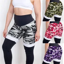 Высококачественные женские модные камуфляжные плиссированные шорты с высокой талией для занятий спортом, йогой, атлетикой, ropa mujer, колготки для фитнеса