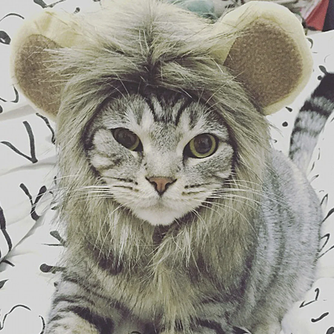 S/M/L забавная Маленькая Собака Кошка Косплей льва парик голова Кепка шапка с