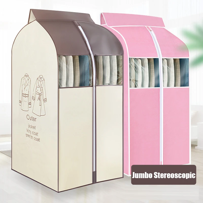

Large Clothes Cover with zipper Stereoscopic Waterproof Dustproof Garment Covers for Outer Panding Dress Coat Cloth Big Cover