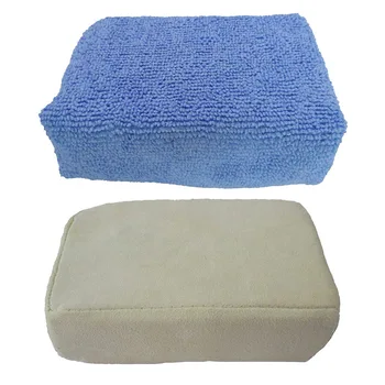 

Car cleaning microfiber terry cloth box car wash cleaning sponge block wax sponge block Polished cleaning block tire cleaning