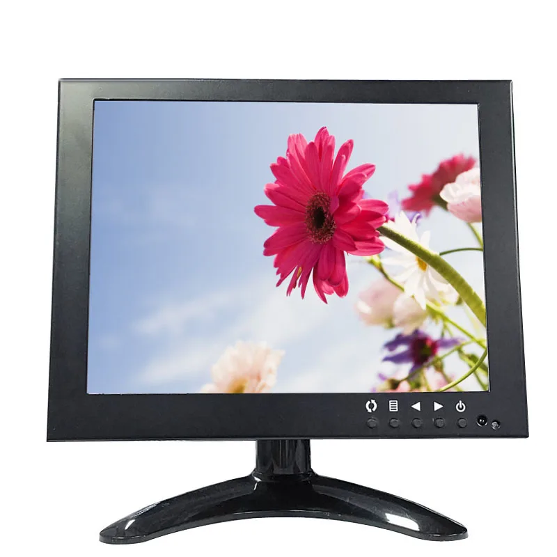 1024*768 8" inch LCD Monitor support HDMI / VGA / AV BNC 4 video port for your PC or cctv monitoring or DVD video shows