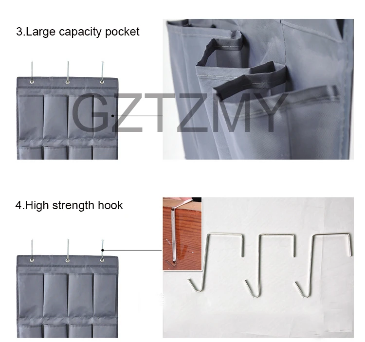 Spot 24 grid Oxford cloth door storage bag Hanging bag Multi-layer storage bag home daily necessities Saving Space Organizer (6)