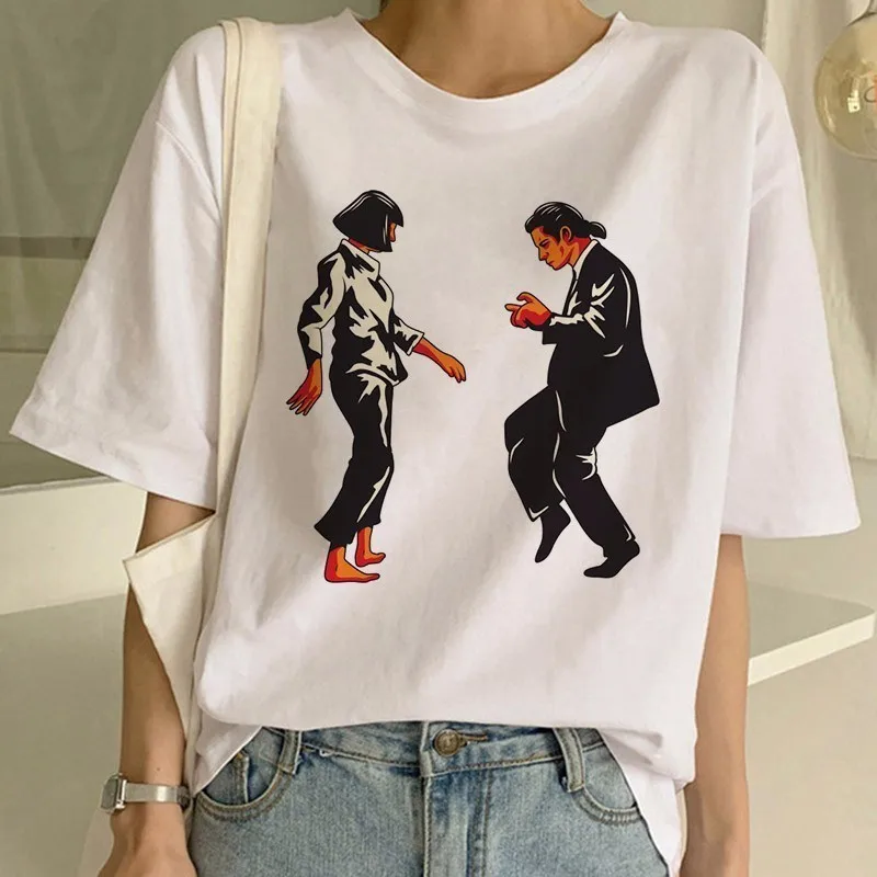 

Pulp Fiction Movie Funny Print T Shirt Women Mia Harajuku Ulzzang Summer T-shirt Fashion Virgin Mary Mia Tshirt Top Tees Female