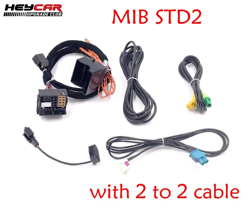 

MIB STD2 ZR NAV Discover Pro Radio Adapter Cable Wire harness with 2 to 2 cable For Golf 7 MK7 Passat B8 Tiguan MQB CAR