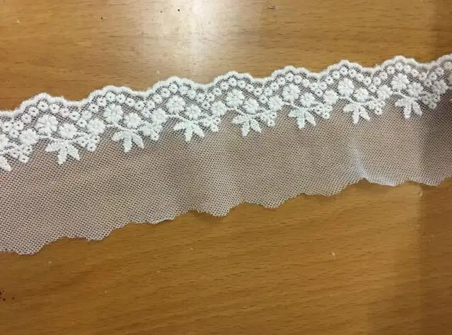 Embroidered Cotton Lace Trim Sewing Garment Accessories 3 Meters 6cm Width lace fabric,lace garment accessories,lace sewing supplies,lace accessories,lace sewing accessories