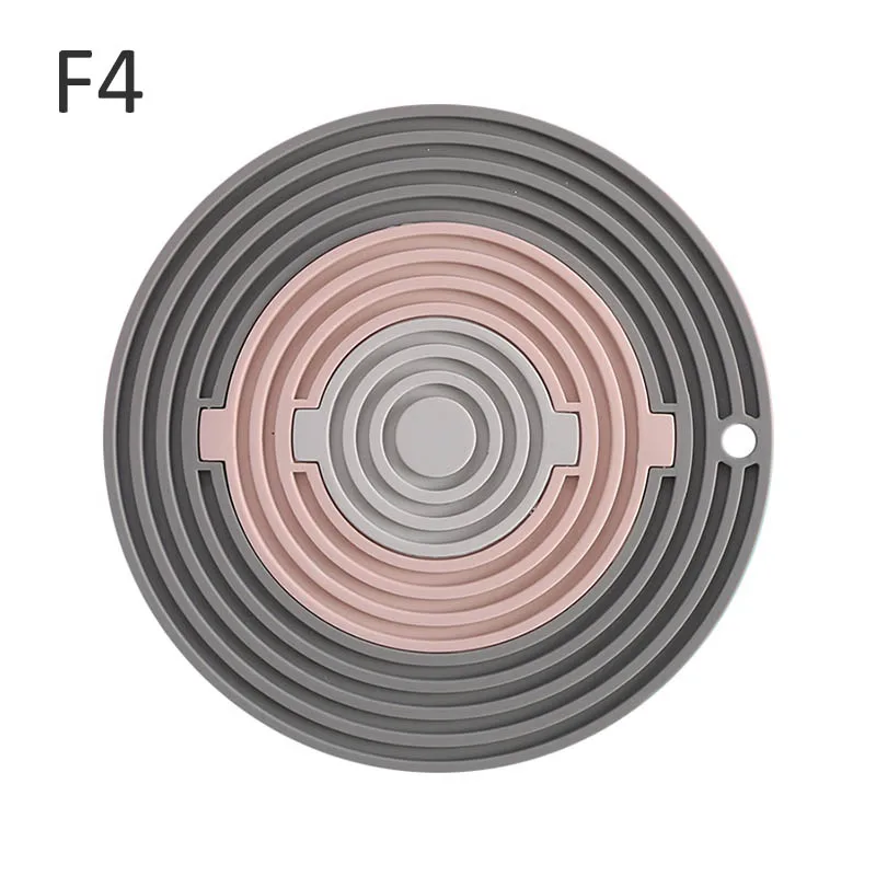 Подстаканник чаши подставки Настольный Декор силикон круглый изоляционный коврик для кухни, принадлежности 3 в 1 Многофункциональный стол салфетки - Цвет: F4