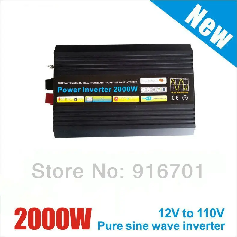 

Inverter pannello solare 2000W pure sine wave inverter 12V DC TO 220V AC Pure Sine Wave Power Inverter,4000W Peak power inverter