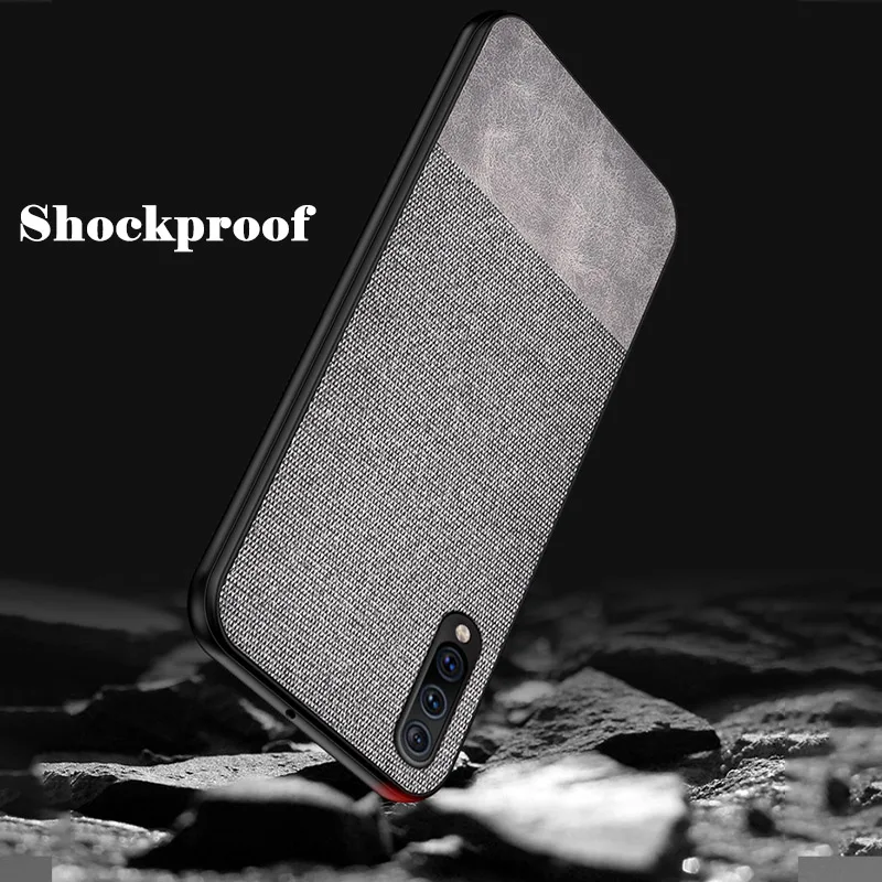 For Samsung A50 Case Cloth Fabric Silicone Edge Shockproof Case for Galaxy A7 2018 A6 A8 Plus A9 2018 A8S A9S Star Pro A30 Case