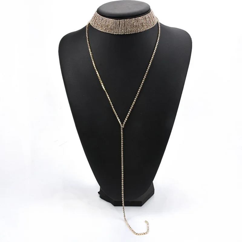 Crystal Choker Necklace 2017 Luxury Statement Chokers Necklaces For Women Trendy Chunky Neck Accessories Fashion Jewellery | Украшения и