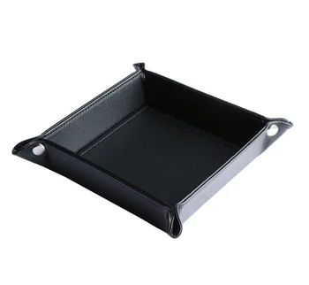 

Solid Color Pu Leather Storage Tray Desk Finishing Box Household Daily Necessities Storage Box Change Storage Tray Z580