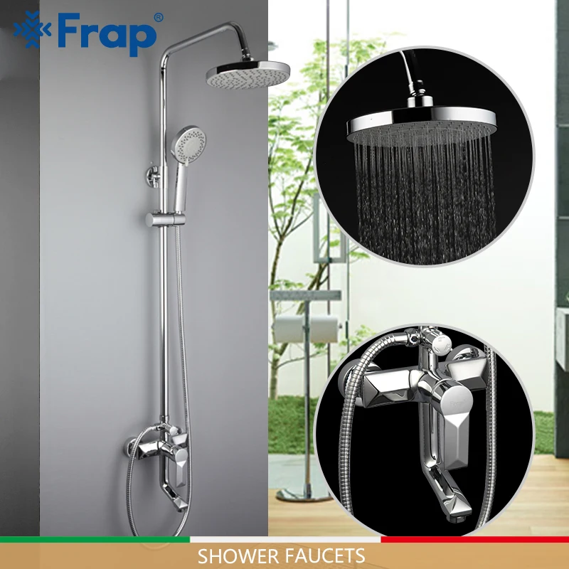 

FRAP shower faucets bath shower head set mixer bathroom shower faucet bathroom waterfall rain shower panel bath faucet tap