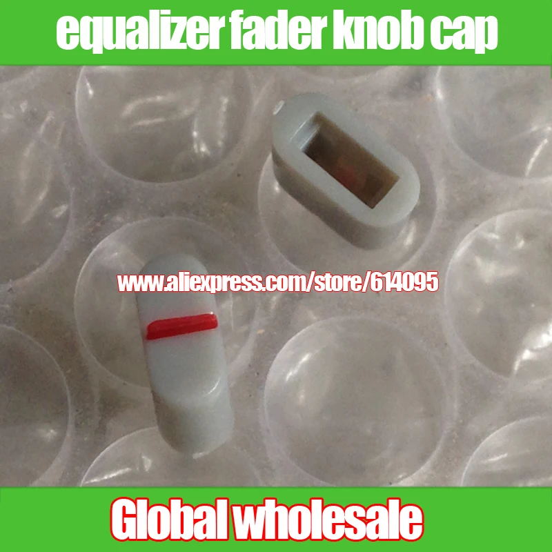 50pcs equalizer fader potentiometer knob cap / gray hole 4MM red dot 7