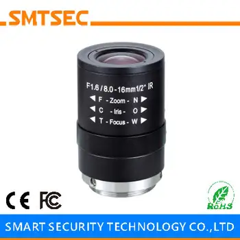 

SMTSEC SL-0816MMP 8-16mm 5.0 MP Manual IRIS 1/2" Format F1.6 CS Mount HD IPC Lens For HD IP CCTV Camera