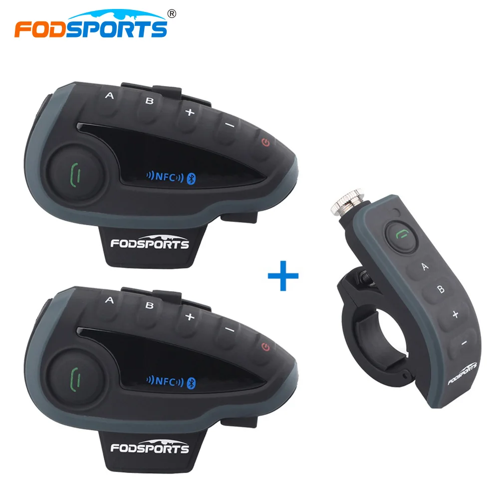 Fodsports 2 * V8 домофон + 1 пульт дистанционного управления мотоциклетный шлем