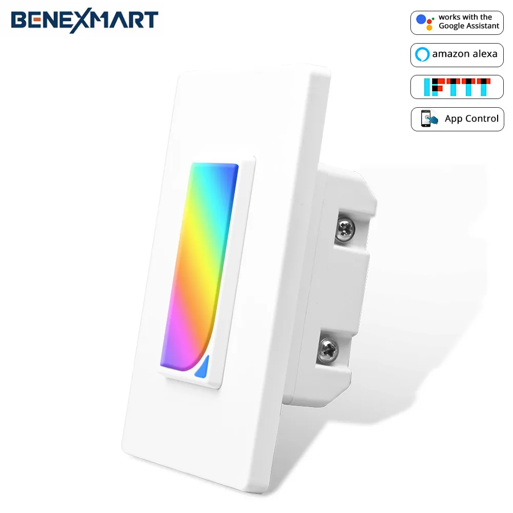 

Smart Home WiFi Wall Light Switch Alexa Echo Google Home Assistant Voice control Smart Push Switch APP IFTTT Control
