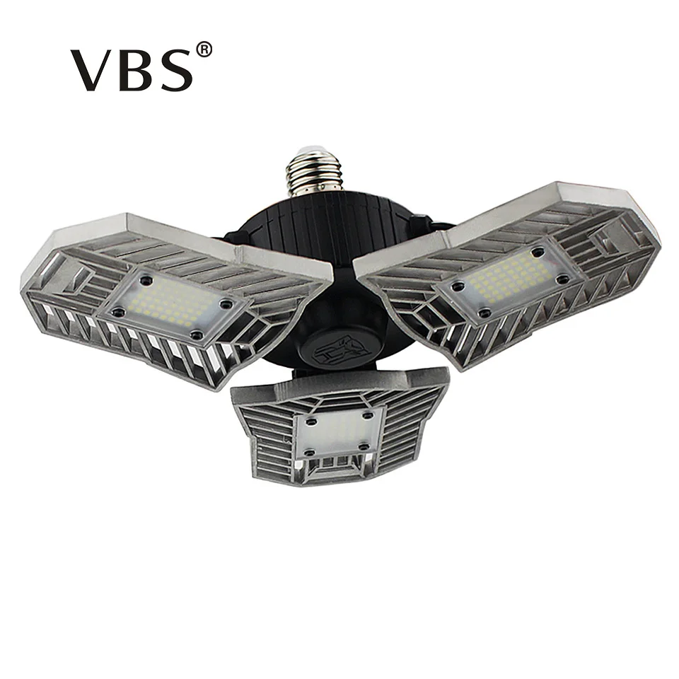 

LED Deformable Lamp Garage Light 60W E27 Bulb AC85-265V 6000LM Indoor Lighting For Garage Industrial Basement Led Mining Lamp
