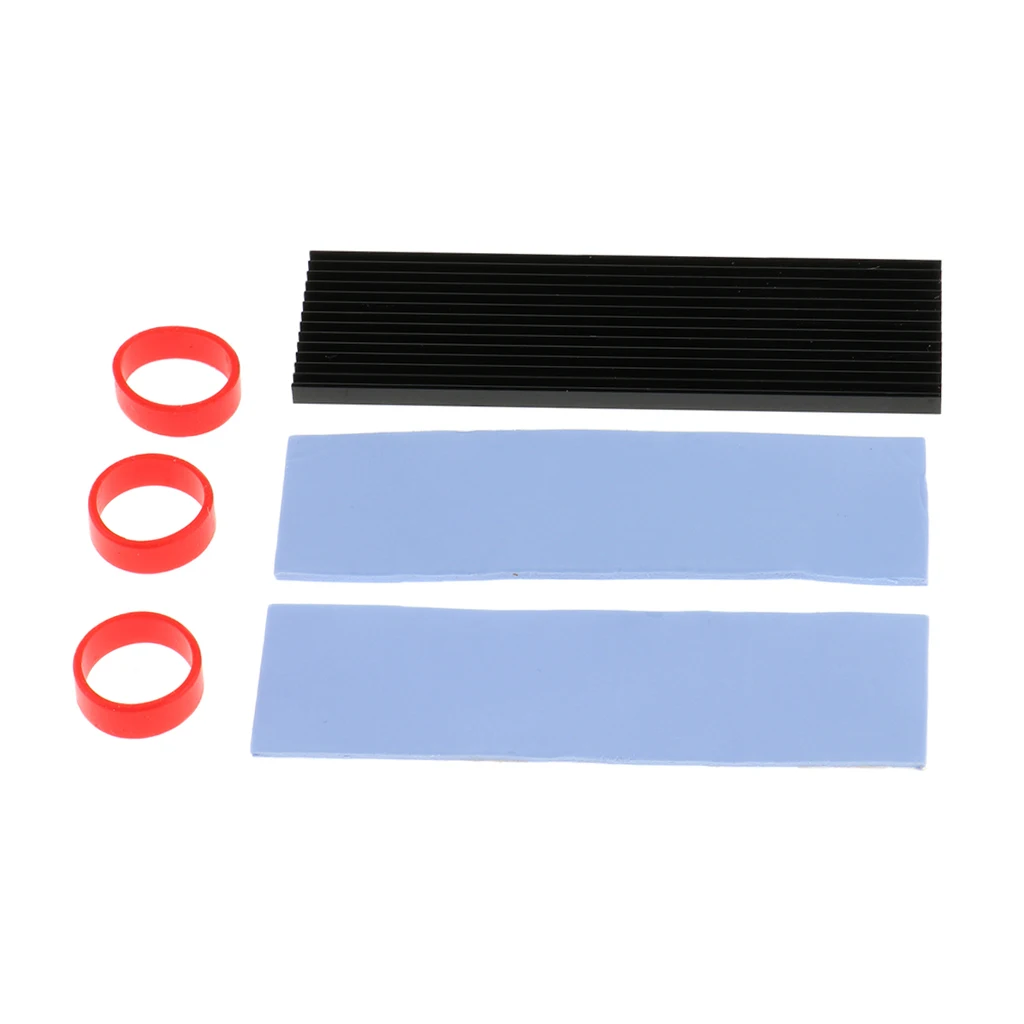 Heat Sink Dissipation Aluminum Cooling Fin for M.2 NGFF NVMe 2280 SSD Black