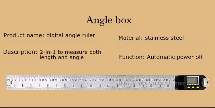500 мм 360 градусов электронный угломер электронный Гониометр линейка из нержавеющей стали используется для измерения угла