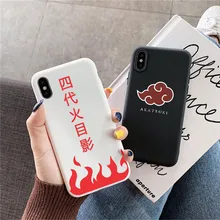Наруто Акацуки клана облако символ Печатный чехол для iPhone 6 6S 7 8 plus X XR XS MAX для samsung galaxy s8 S7 edge