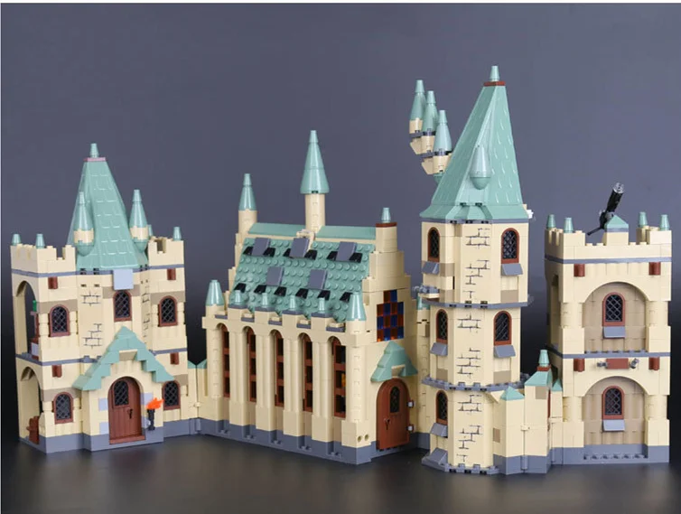 

Large size 1340pcs The Hogwarts castle Set Building Blocks movie King's Palace model kids child gift with legoed Educational Toy