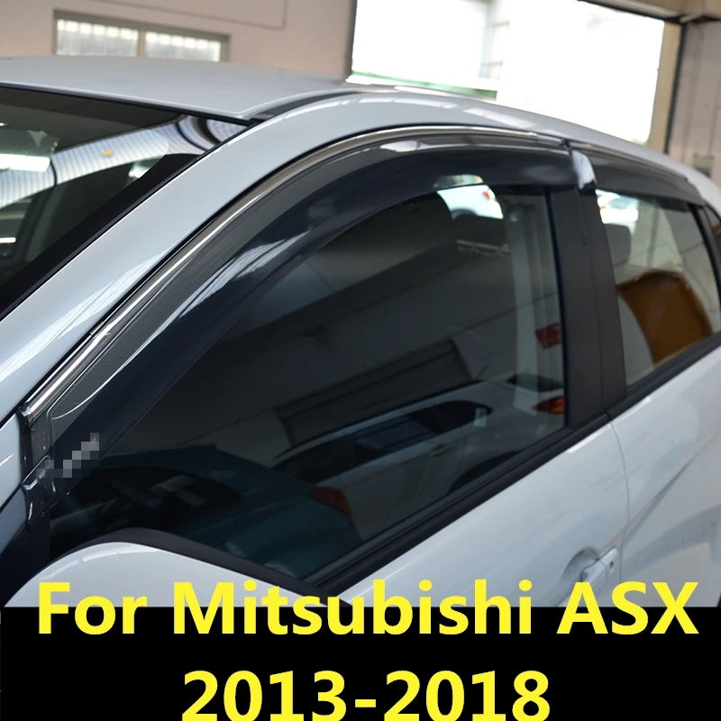 Для Mitsubishi ASX 2013- пластиковые накладки на окно автомобиля солнцезащитный козырек защита от дождя Защита от Солнца/дождя наружные украшения аксессуары