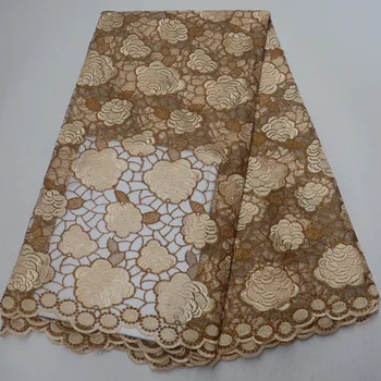 

10 colors (5tards/pc) gold African mesh tulle lace embroidered French net lace fabric for making party dress PL54