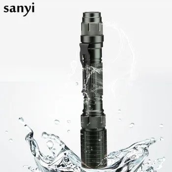 

5 Modes Zoomable Lantern Powerful Led Flashlight 2000 Lumens Waterproof Led Torch for 2X18650 Camping Torch with Clip