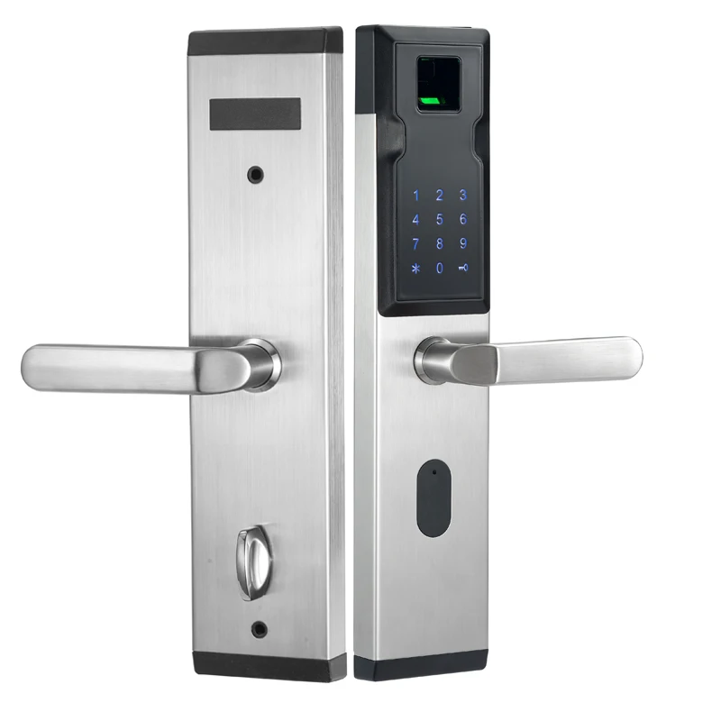 

LACHCO Biometric Smart Door Lock Fingerprint+4 Cards+2 Mechanical Keys Keyless Code Electronic Lock Entry Office Home L18018F