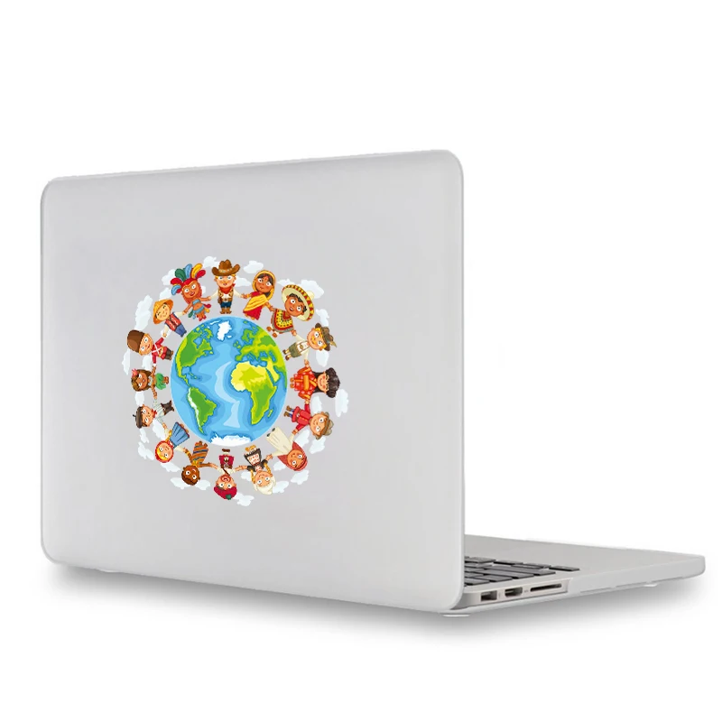 One World Earth мультяшная наклейка для ноутбука Apple Macbook стикер Pro Air Retina 11 12 13 15 дюймов