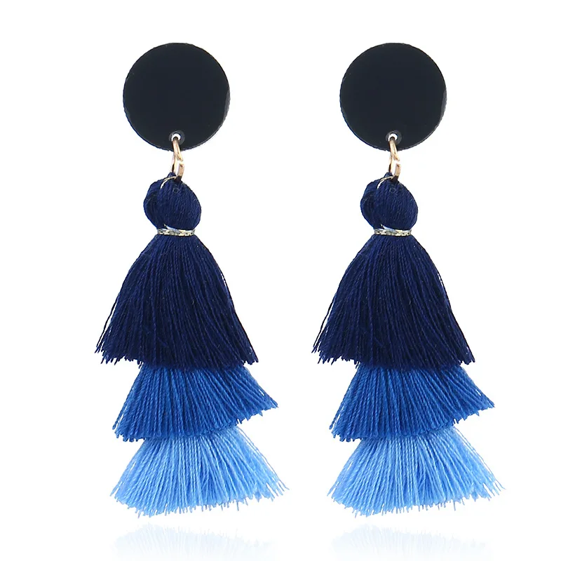 

Infery Handmade Fringed Jewelry Korea Brand Fashion Tassel Statement Dangle Earrings for Women Boho Christmas Gift Bijoux 1E406