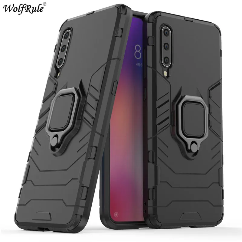 

Cover Xiaomi Mi 9 Case Ring Holder Stand Armor Bumper Pouch Protective Back Phone Case For Xiaomi Mi 9 Cover Mi9 6.39''