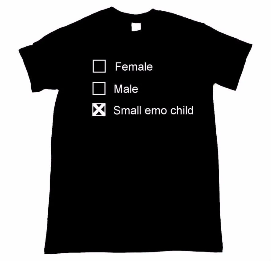 

Female Male Small Emo Child Print Women tshirt Cotton Casual Funny t shirt For Lady Top Tee Hipster Tumblr Drop Ship F592