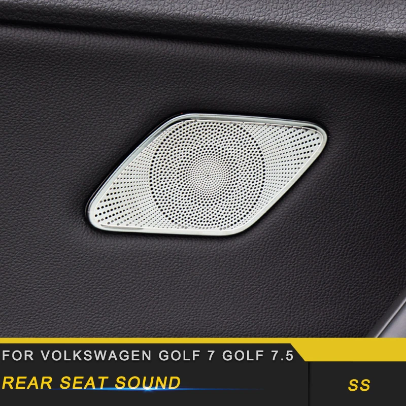 Для Volkswagen Golf 7 Golf 7,5 автомобильный Стайлинг заднее сиденье Звук громкоговоритель круг крышка рамка наклейка аксессуары для интерьера