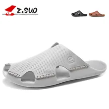 Z’Suo New Women Genuine Leather Beach Shoes Casual Shoes Female Sandals Summer Slippers fishermen flat shoes SD018