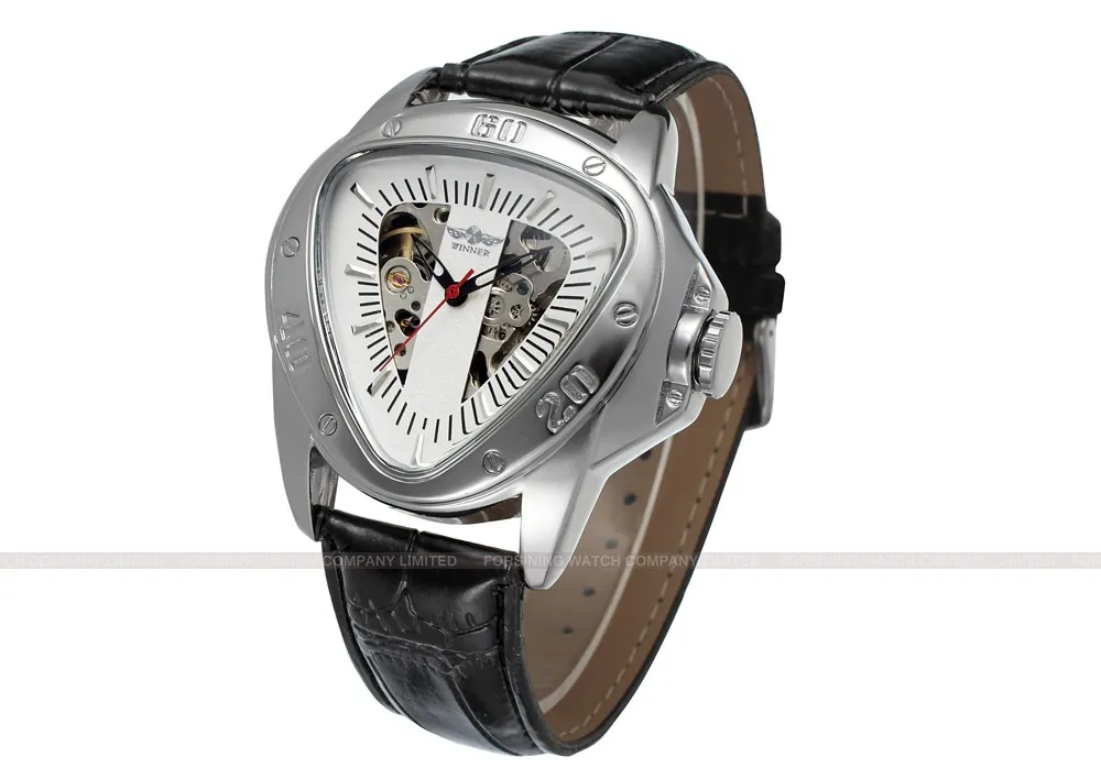 T-winner Power Reserve triangle shape and Fashion,Luxury Type brand original watch ,skeleton mens watches
