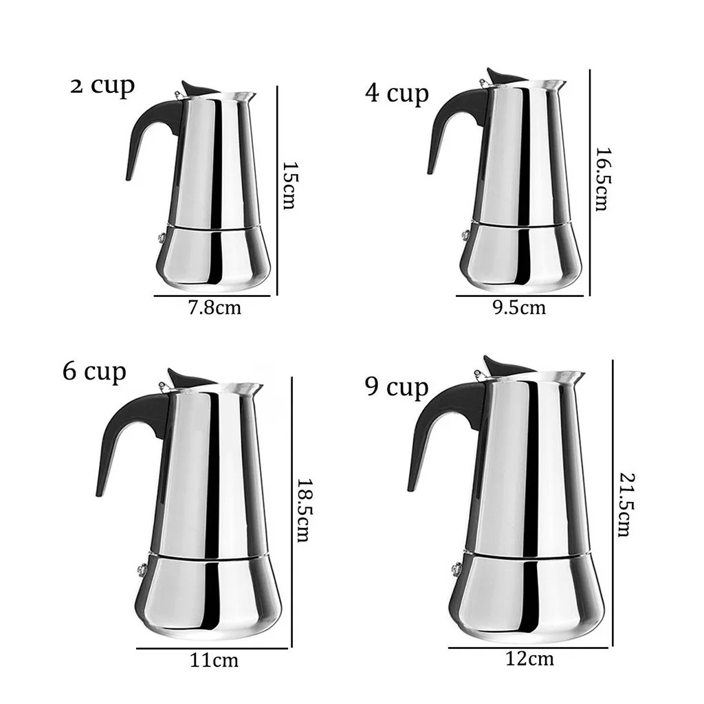 Нержавеющая сталь мокко эспрессо латте Перколятор Плита Топ горшок для заваривания кофе слишком украшения дома аксессуары дропшиппинг