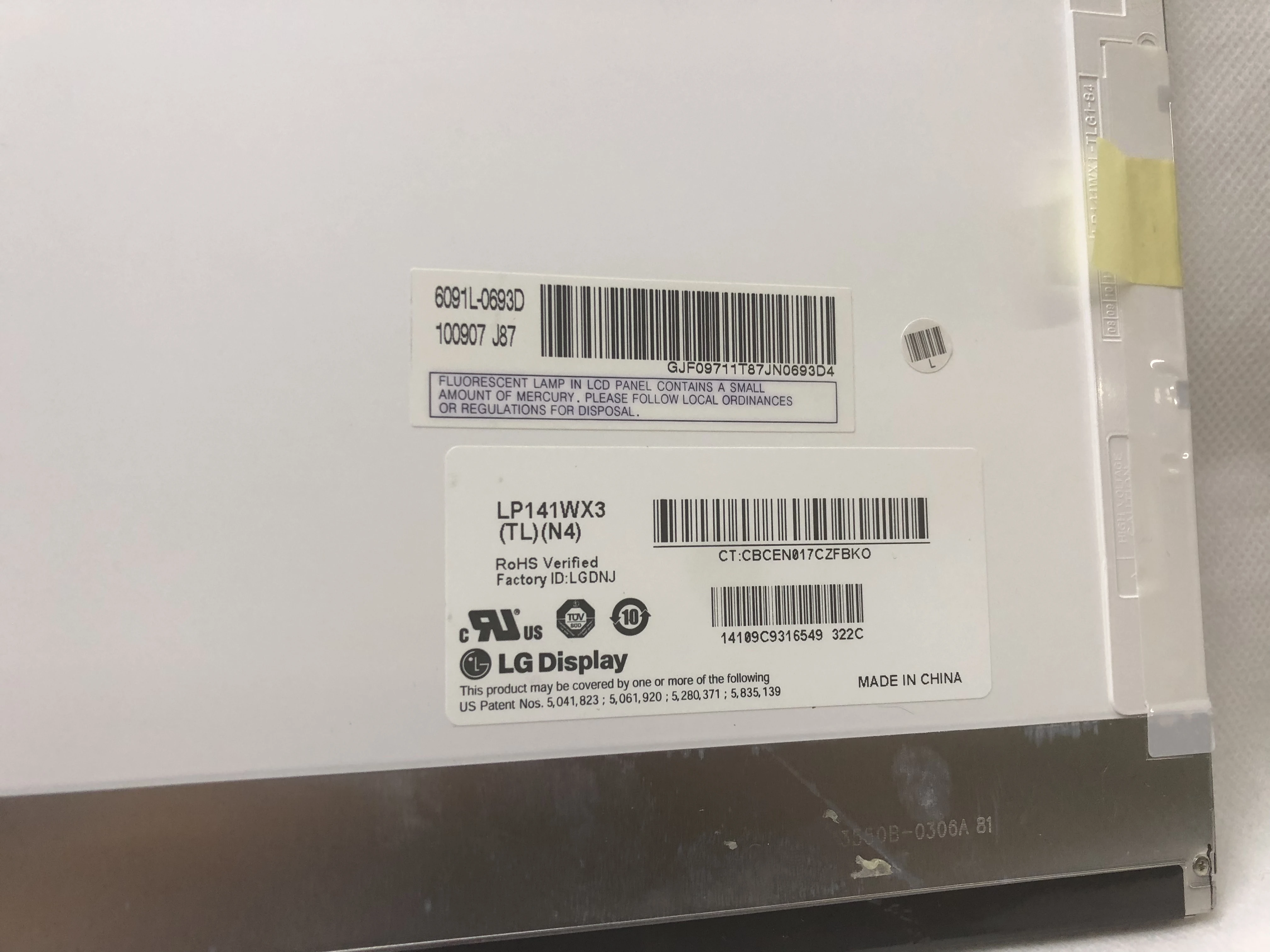LP141WX3 TLN1 TLN2 подходит B141EW04 V.4 V.7 LTN141W1-L02 L05 L03 L04 N141I2-L02 N141I3-L01 B141EW02 LTN141W3-L01 L03