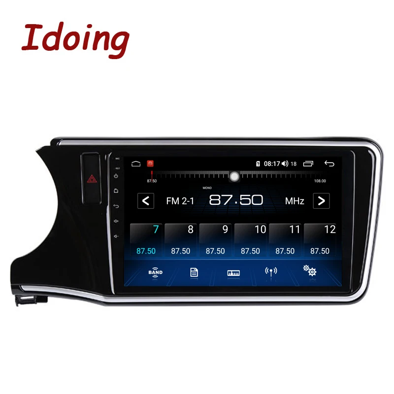 Perfect Idoing 10.2" DSP 4G+64G Octa Core Car Android 8.1 Radio Multimedia Player For Honda City 2015 GPS Navigation Glonass 2.5D IPS 2