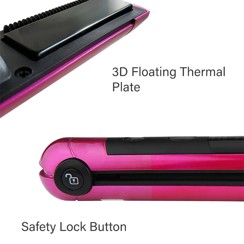 Tanie PRITECH 2018 profesjonalna prostownica do włosów prostowanie przenośny bezprzewodowy, płaski, żelazny, ceramiczny, żelazka do włosów mini prostownica do włosów szczotka