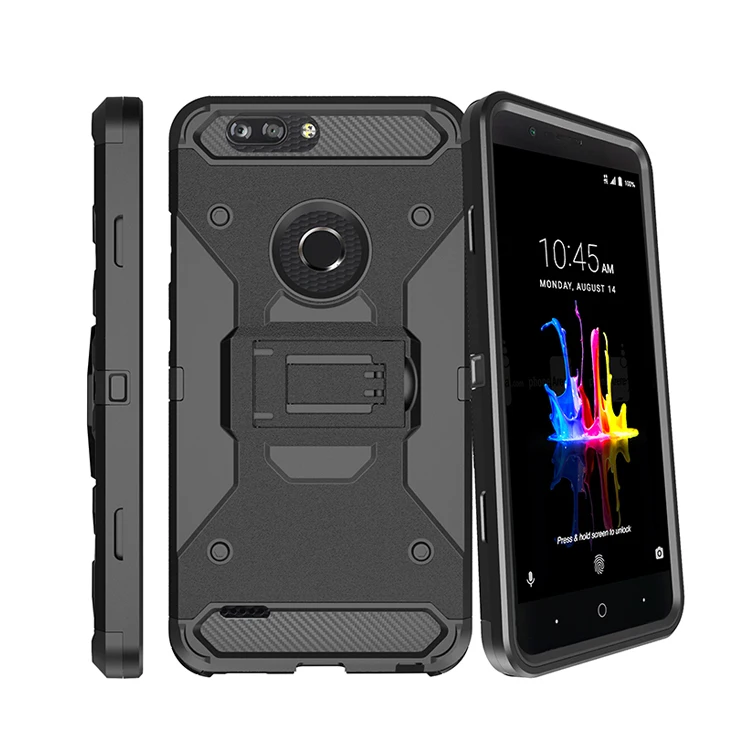 3 IN ONE Z982 case waist Belt Clip Holster Stand Phone Cases For ZTE Blade Z MAX sports phone holder cover kickstand |