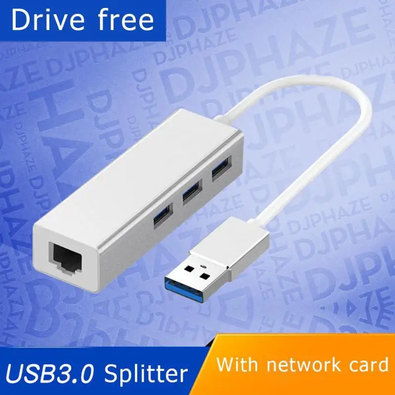ALLOYSEED 4 в 1 usb-хаб USB 3,0 RJ45 LAN Сетевой конвертер Кабель-адаптер разветвитель функция Wake-on-LAN Совместимость с USB2.0