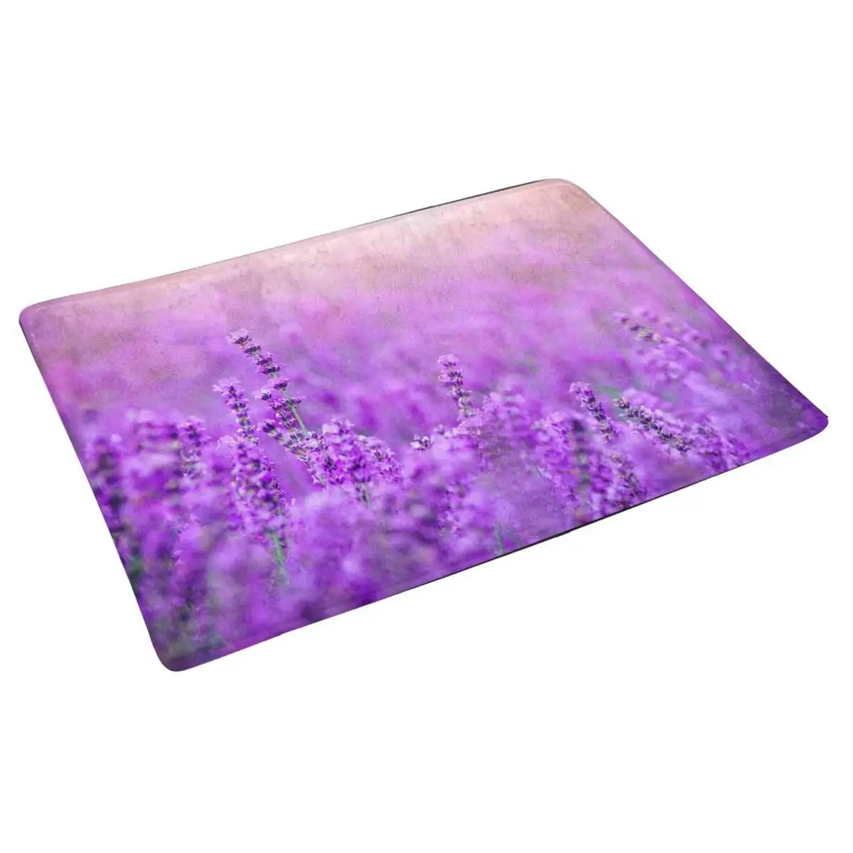 

Sunset over A Violet Lavender Field Indoor Entrance Doormat Non Slip Door Mat Entrance Rugs Home Decor