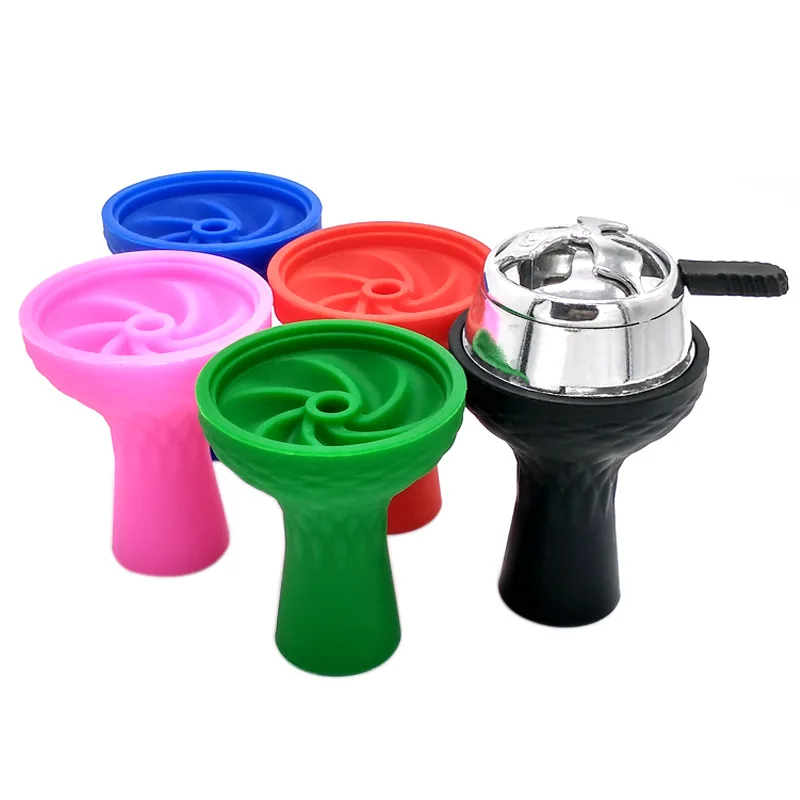 

Silicone Shisha Tobacco Bowl with Metal Charcoal Holder Hookah Kaloud Nargile Sheesha Chicha Cachimbas Hookah Bowl Accessorie