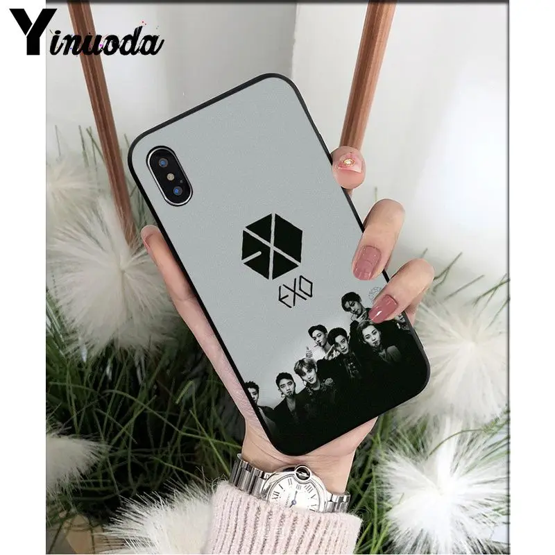 Yinuoda Kpop exo DIY красивые аксессуары для телефонов, чехол для Apple iPhone 8 7 6 6S Plus X XS MAX 5 5S SE XR Чехол для мобильного телефона s